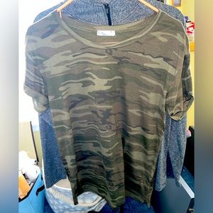 Awake Women’s Camo Short Sleeve Shirt - size Large - **NEVER WORN**